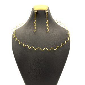 نیم ست طلا 18 عیار زنانه طرح موج