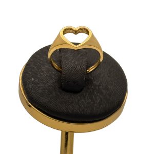 انگشتر طلا 18 عیار زنانه طرح قلب