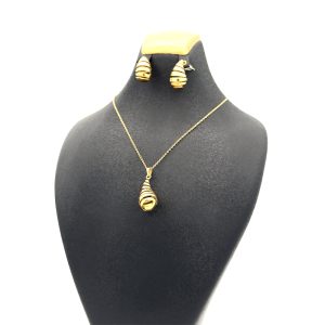 نیم ست طلا 18 عیار زنانه طرح اشکی