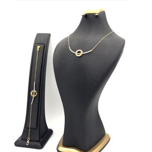 نیم ست طلا 18 عیار زنانه طرح جورجو آرمانی